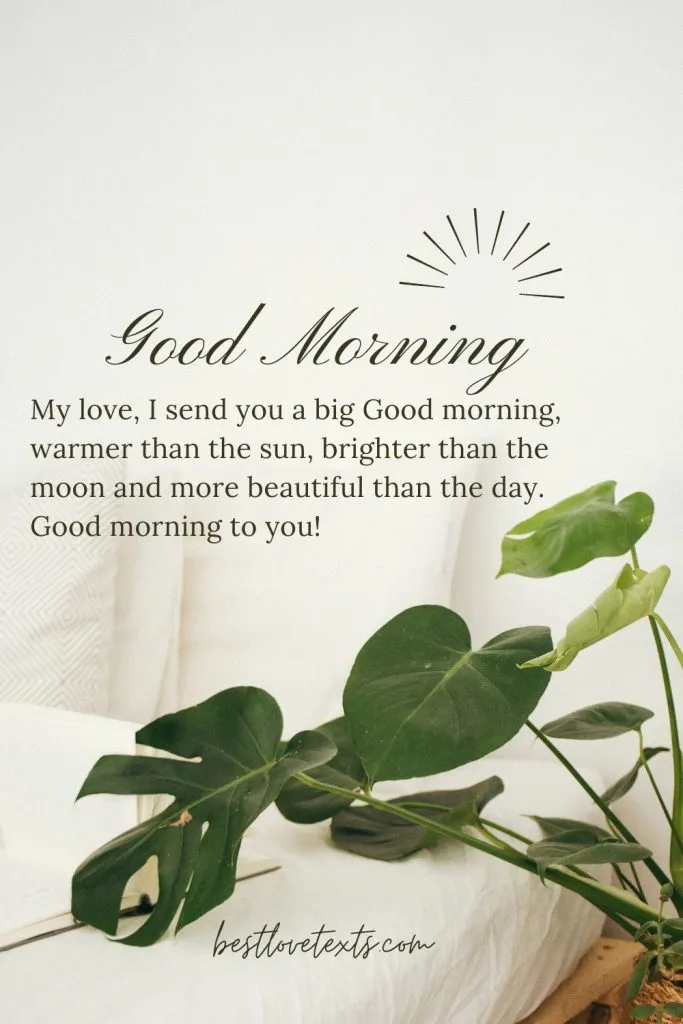 good morning message to my love